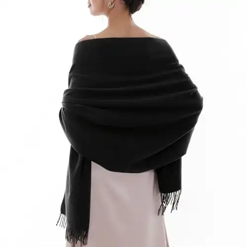 Women Winter Black Shawls