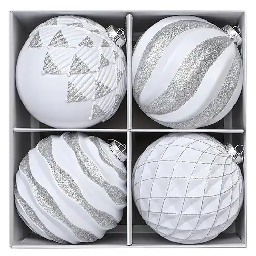 White & Silver Tree Ornaments