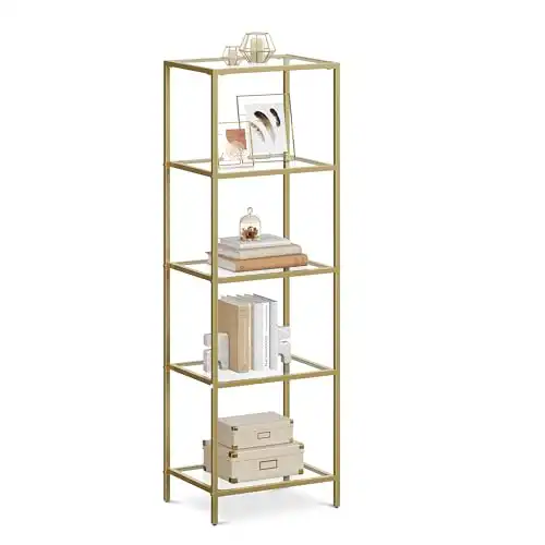 Gold Slim Shelving Unit