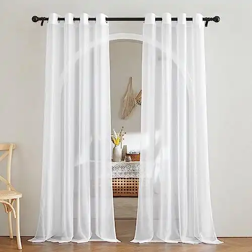 White Sheer Curtains