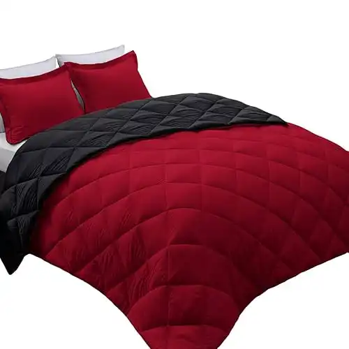 Red and Black Comforter Set