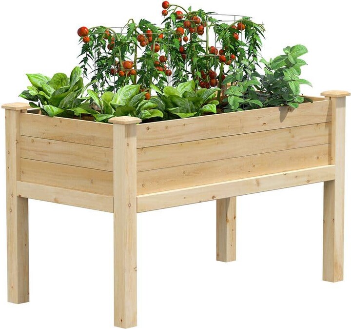 48 in l x 24 in w x 31 in h original cedar elevated garden bed