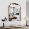 Shabby Chic Farmhouse Decor: Everything You Need to Know 2 Antique gold arched wall mirror with ornate floral detailing