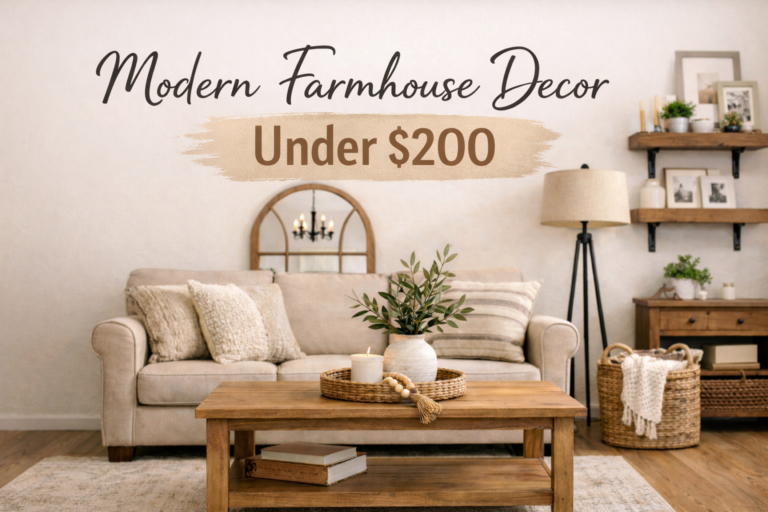 Modern Farmhouse Decor Under $200 for Small Living Rooms (Budget-Friendly Finds That Look Expensive) 1 modern farmhouse decor under $200